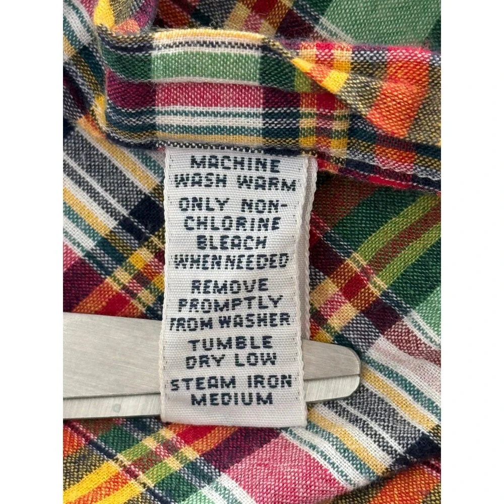 Polo Ralph Lauren Mens XL Blake Plaid Short Sleeve Button Down Shirt Multi Color